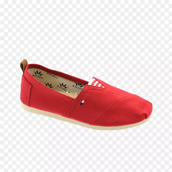 滑鞋红色芭蕾平底鞋.番茄泥