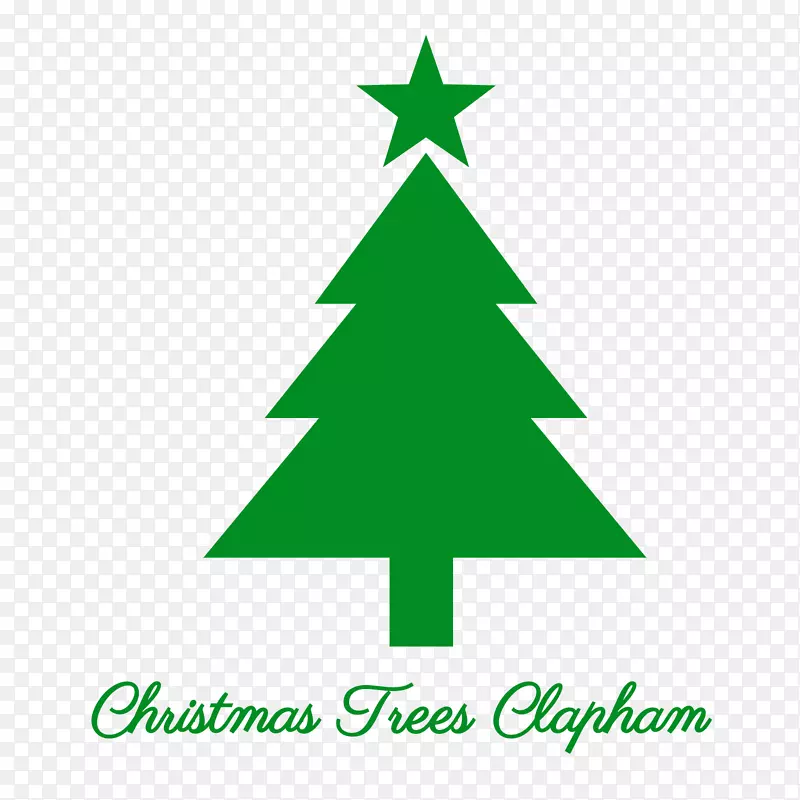 圣诞树云杉圣诞装饰剪贴画-圣诞树