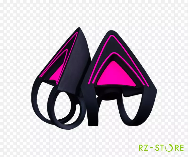 拉泽公司Razer kraken的小猫耳-石英版猫耳机-耳机