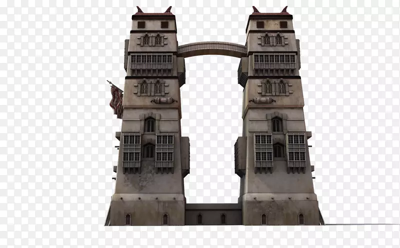 中世纪建筑立面中世纪建筑塔历史遗址