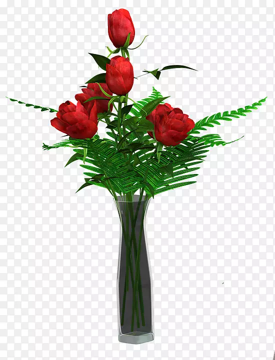 花园玫瑰花瓶设计花束花瓶