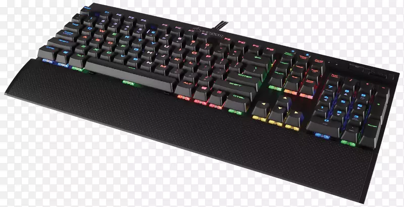 电脑键盘Corsair游戏K95游戏键盘K95 RGB机械游戏品味麻省理工学院樱桃MX红花纹RGB颜色模型-樱桃