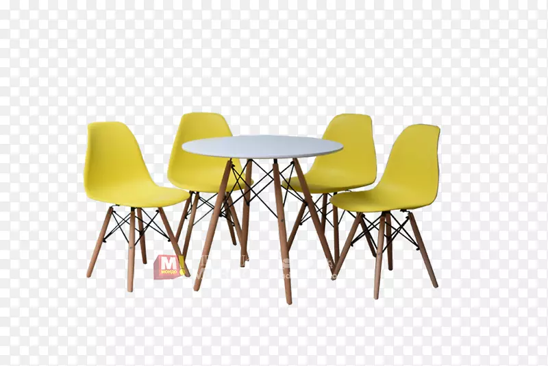 椅子桌子黄色家具塑料椅