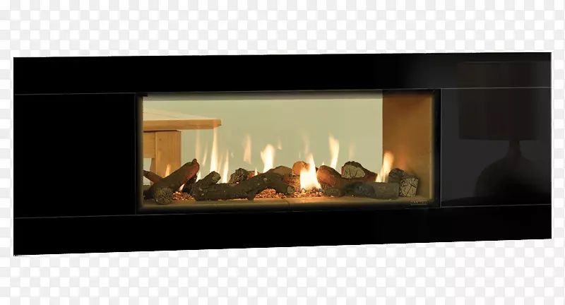 壁炉插入木炉灶威廉·博伊尔(室内装饰，壁炉和散热器)-煤气炉火焰