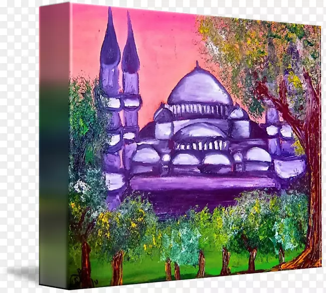 科尔多瓦清真寺油画复制艺术丙烯酸涂料-大清真寺