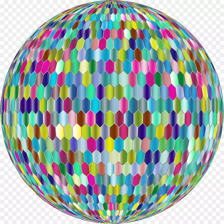 球体六角形贴片艺术.栅格球体