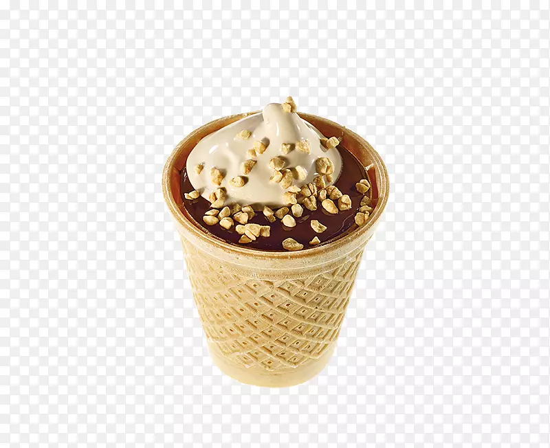 圣代夫人奶油冰淇淋圆锥形巧克力冰淇淋-冰淇淋