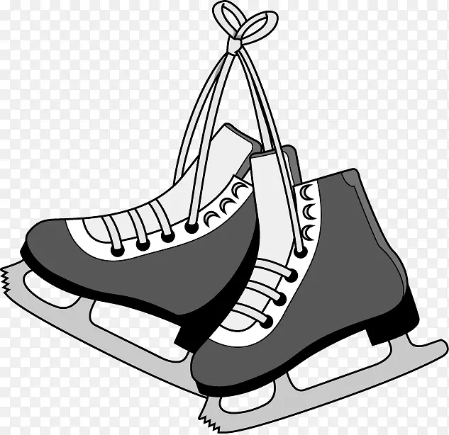 滑冰冰上冰球花样滑冰剪贴画冰上溜冰