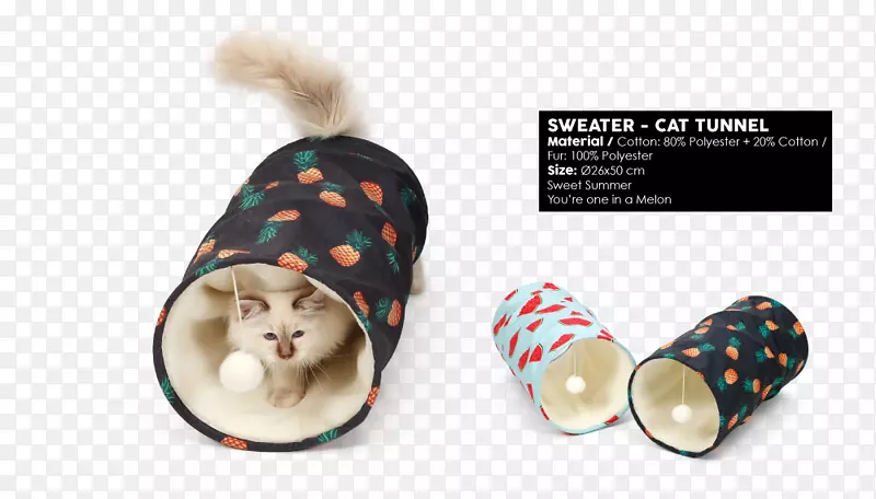 猫夏毛绒动物&可爱玩具睡袋-热带夏季