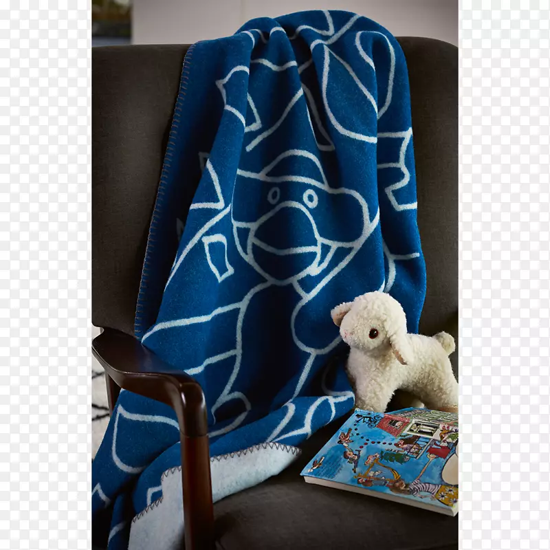 蓝色毛毯全格子亚麻布.设计