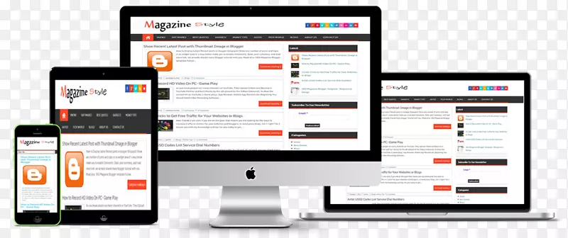 网页开发响应网页设计网页模版系统时尚杂志