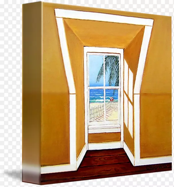 窗廊沙滩帆布海岸