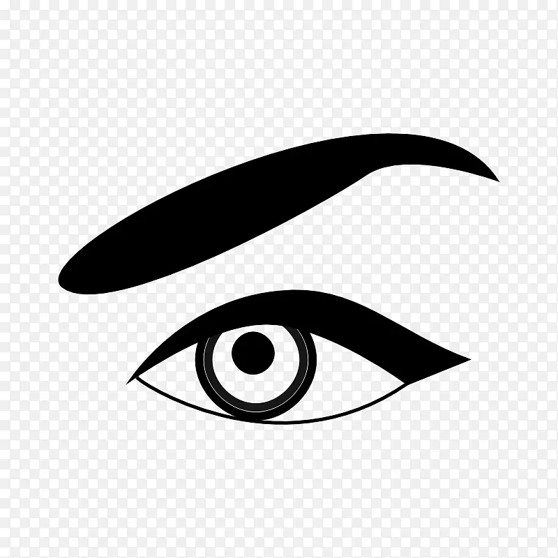 计算机图标-眉毛剪贴画-人眼