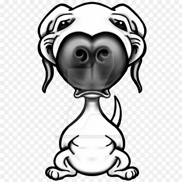狗画线艺术剪贴画-狗