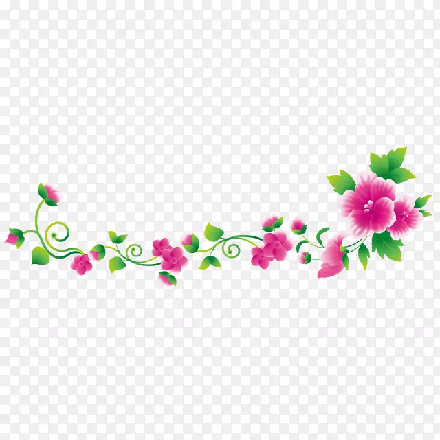 友谊日花卉设计剪贴画