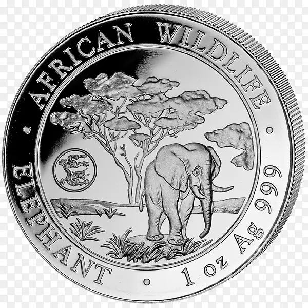 非洲象银币