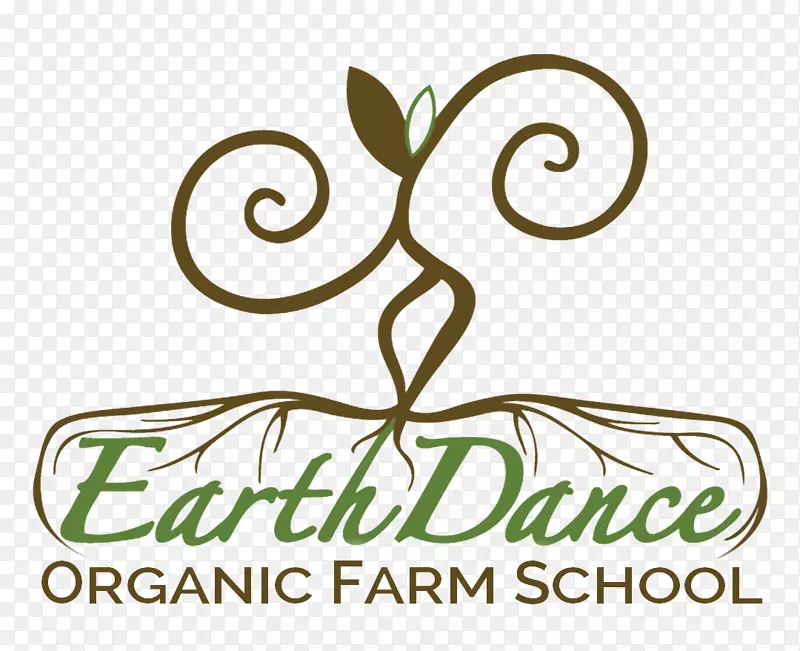 地球舞蹈有机农场学校食品品牌标志-鸡窝