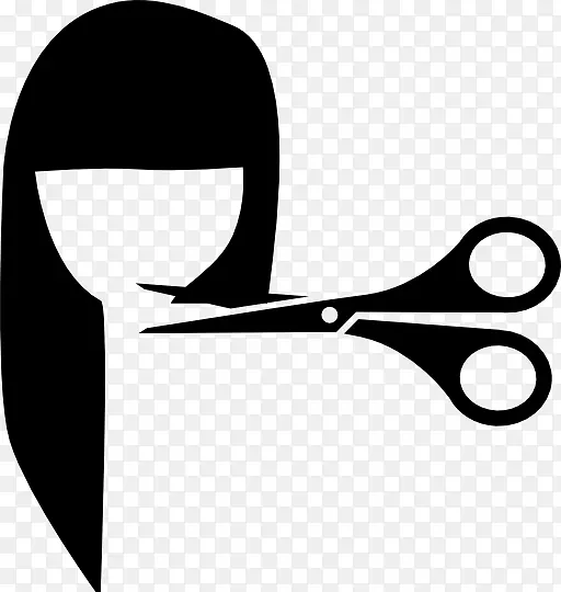 剪发器发型美容院美发师人造头发整合剪刀