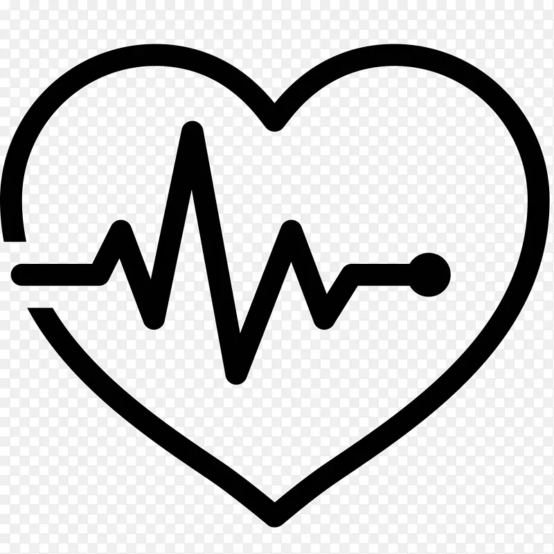 计算机图标脉搏心率心电图.心脏