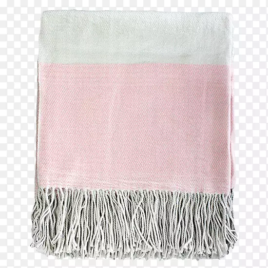 粉红紫色毛毯羊毛亚麻布霜