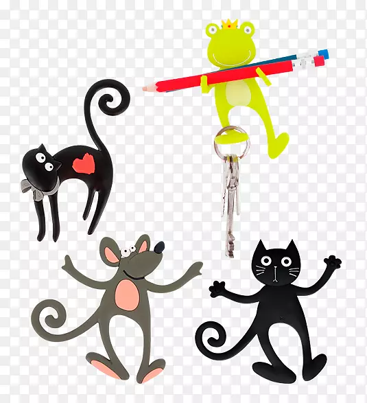 猫身珠宝玩具剪贴画-猫