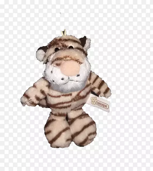 老虎填充动物玩具毛绒聚酯钥匙链.老虎