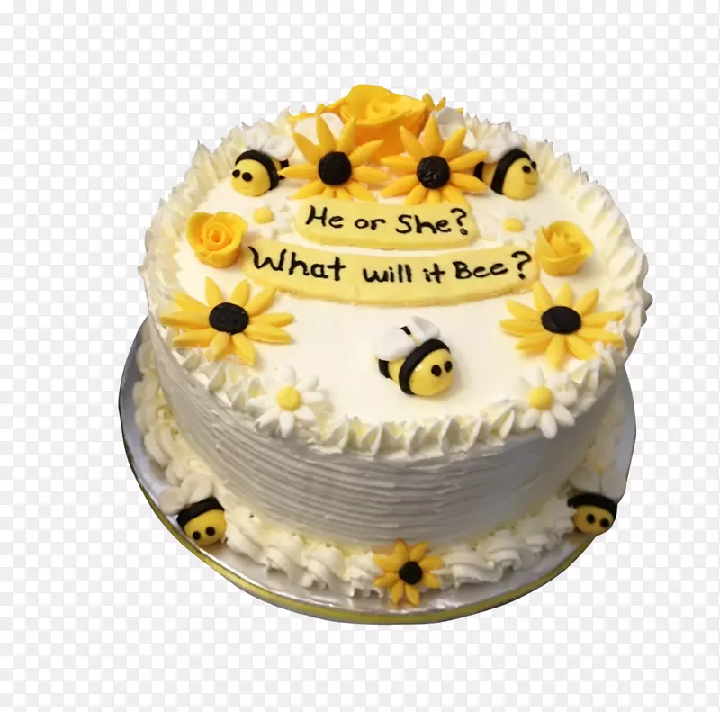 蛋糕，蜜蜂，婴儿，淋浴，性别，展示-蛋糕花