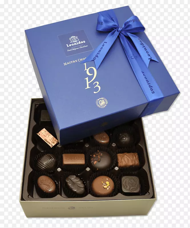 纯碱巧克力松露盒巧克力棒莱昂尼达斯-蓝色礼物