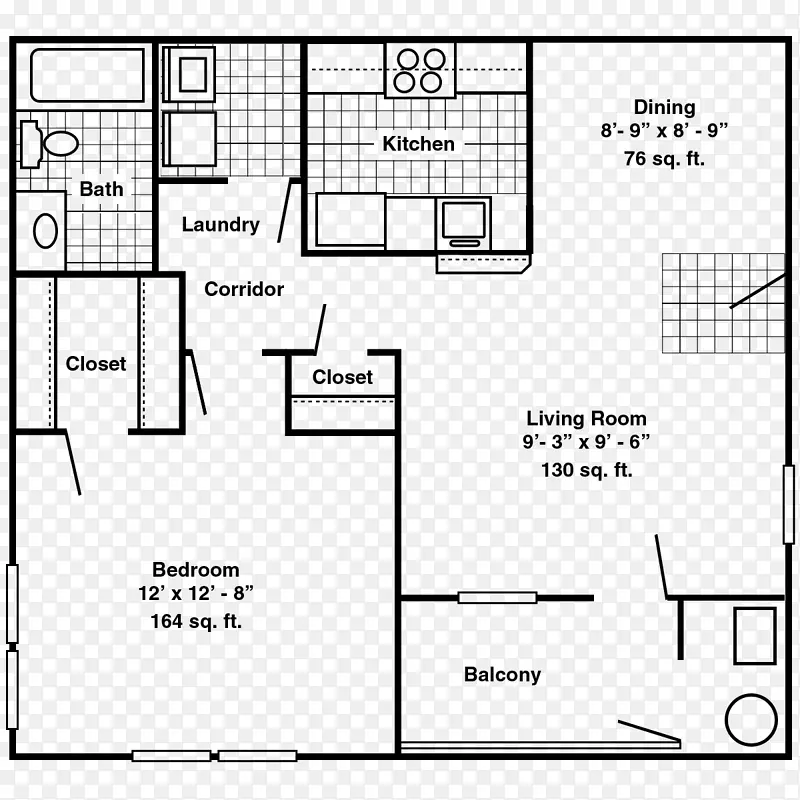 平面图房屋平面图卧室公寓-浴室地板