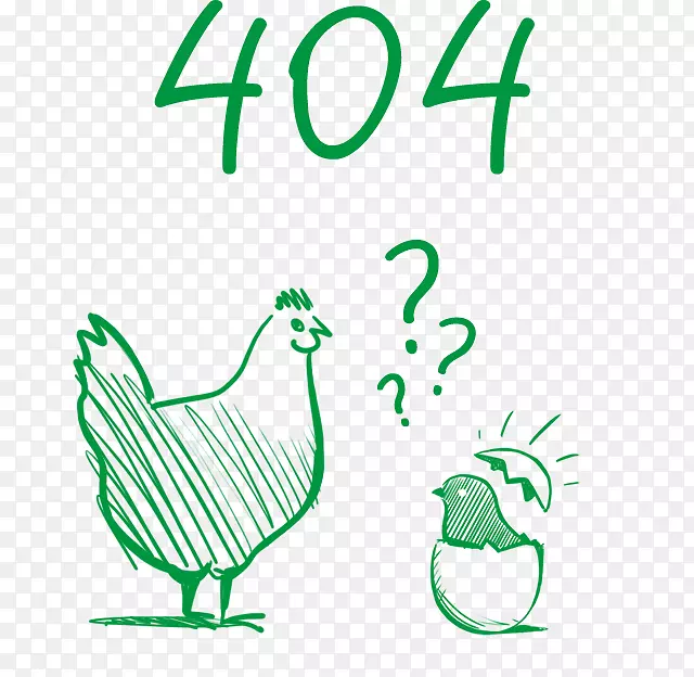 鸡线艺术卡通剪贴画-鸡