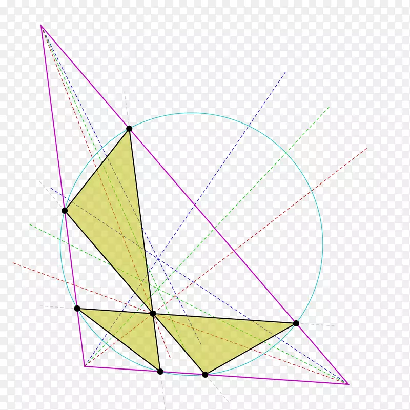 中心质心三角形点