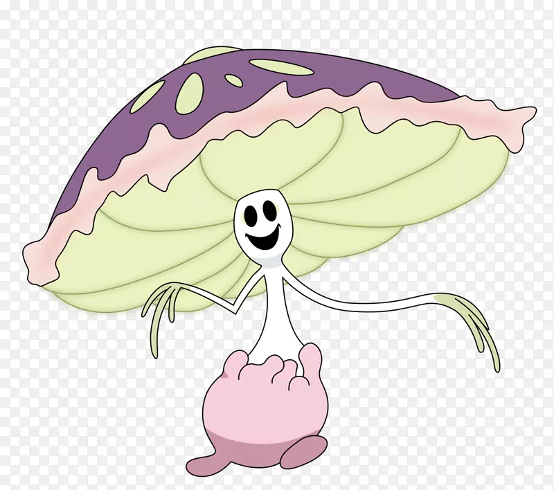 神奇宝贝日月宝可德扇艺术-蘑菇蟹口袋妖怪