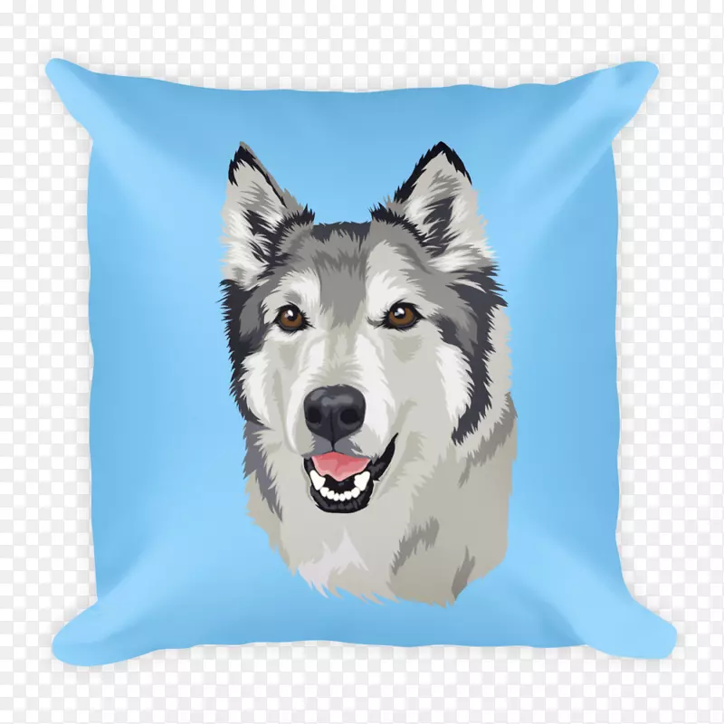 西伯利亚哈士奇阿拉斯加马拉默特萨哈林哈士奇枕犬品种-枕头