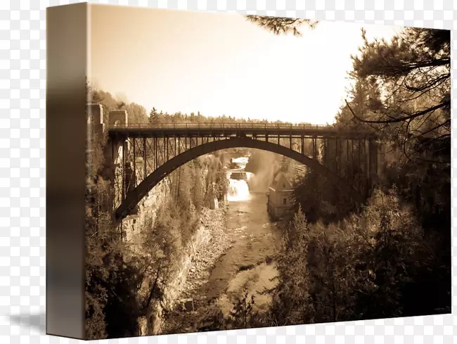 可使用的裂缝摄影画框.拱桥