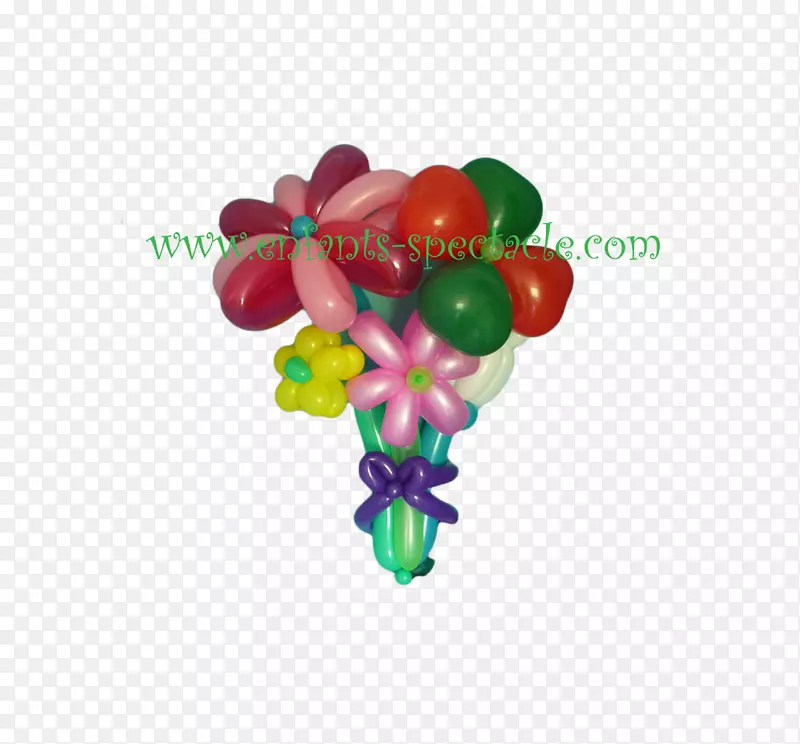 气球洋红色生日-花束动画
