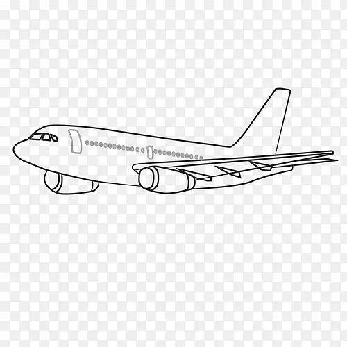 窄体飞行器航空航天工程模型飞机平面草图