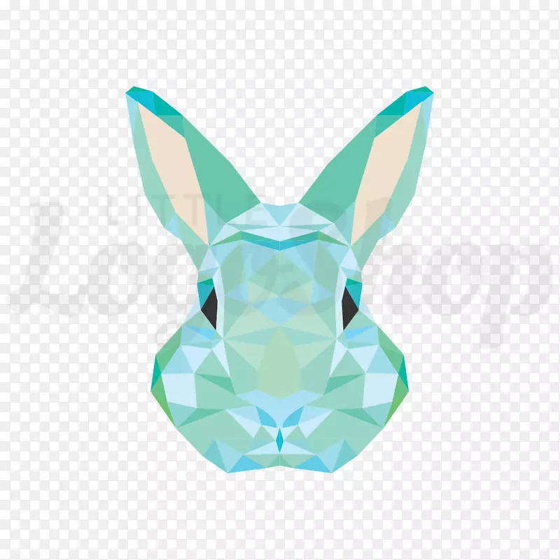 兔子抽象艺术几何抽象-兔子