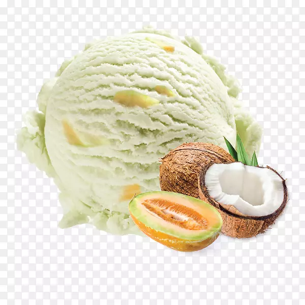 冰开心果冰淇淋椰奶椰子冰