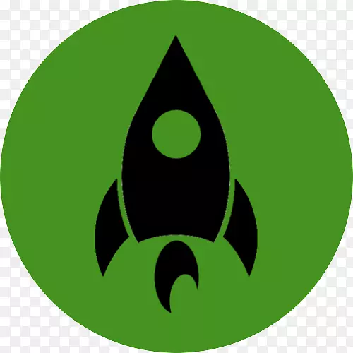 绿叶剪贴画-绿色火箭