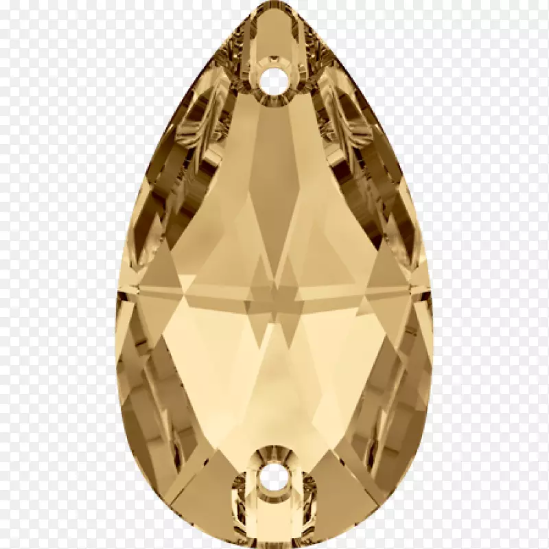 施华洛世奇水晶仿宝石及莱茵石项链珠滴影