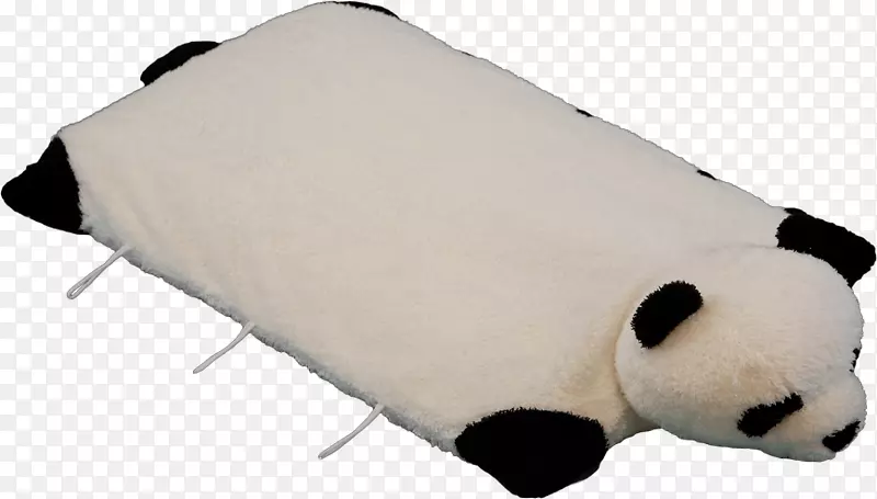 大熊猫毛皮，鼻子，毛绒动物和可爱的玩具.乳胶枕头