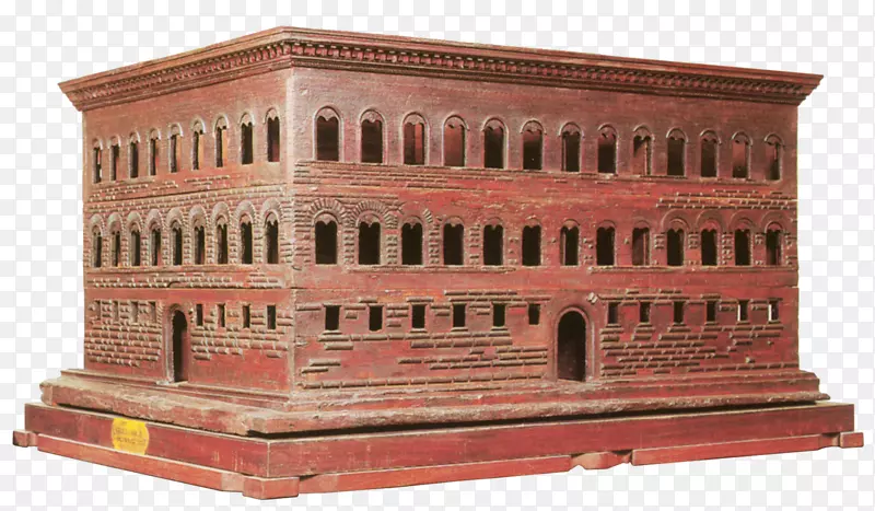 帕拉佐·斯特罗齐文艺复兴建筑模型-建筑宫殿