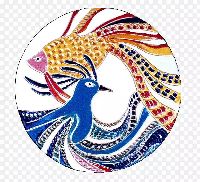 瓷砖艺术抽象鸟