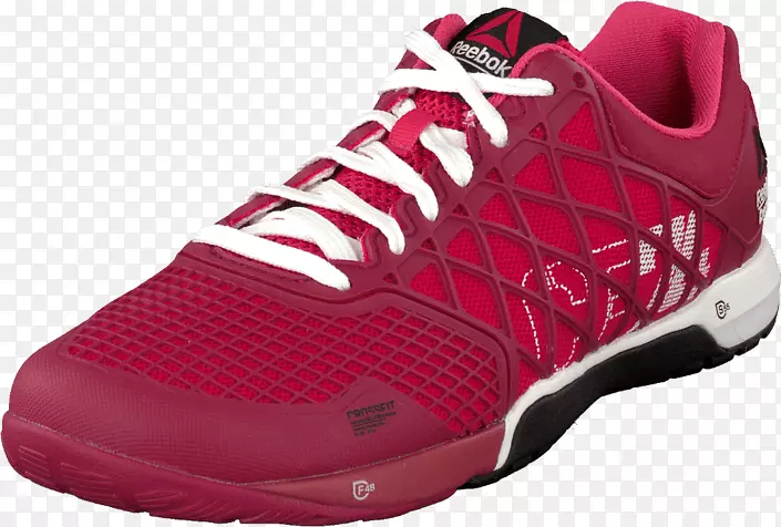 运动鞋锐步鞋跨过粉红色锐步鞋