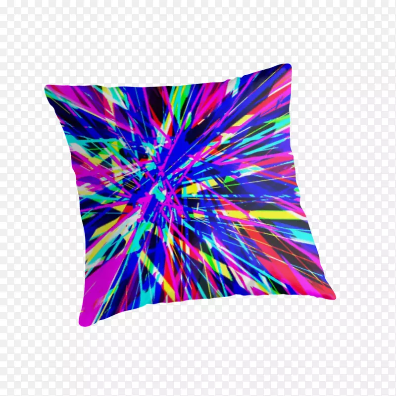 投掷枕头垫长方形染料-抽象人