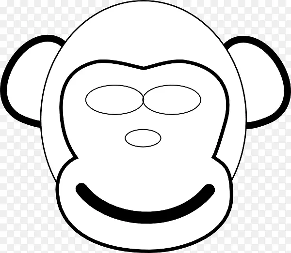 画猴子黑猩猩剪贴画-猴子脸