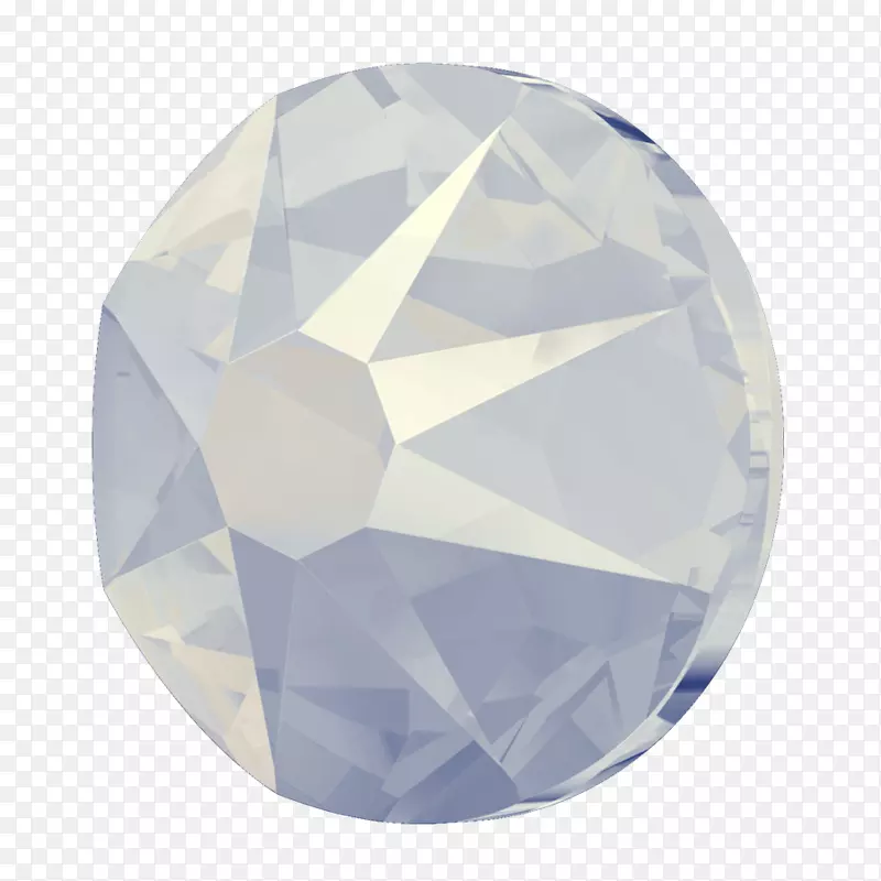 仿宝石和莱茵石水晶施华洛世奇银蛋白石白玻璃桌面视图