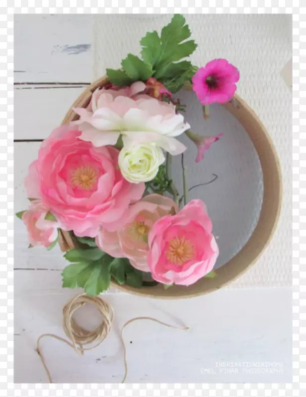 花园玫瑰，卷心菜，玫瑰，花卉设计，切花-木花环