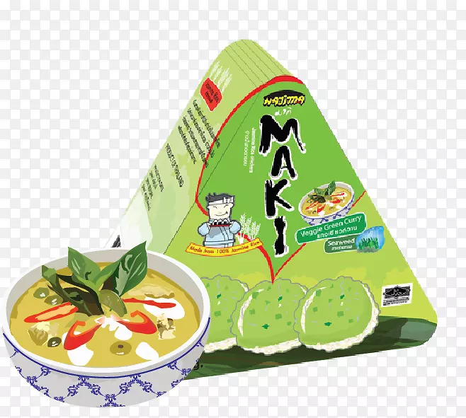 素食菜绿色咖喱鸡咖喱泰国咖喱食品-米盒