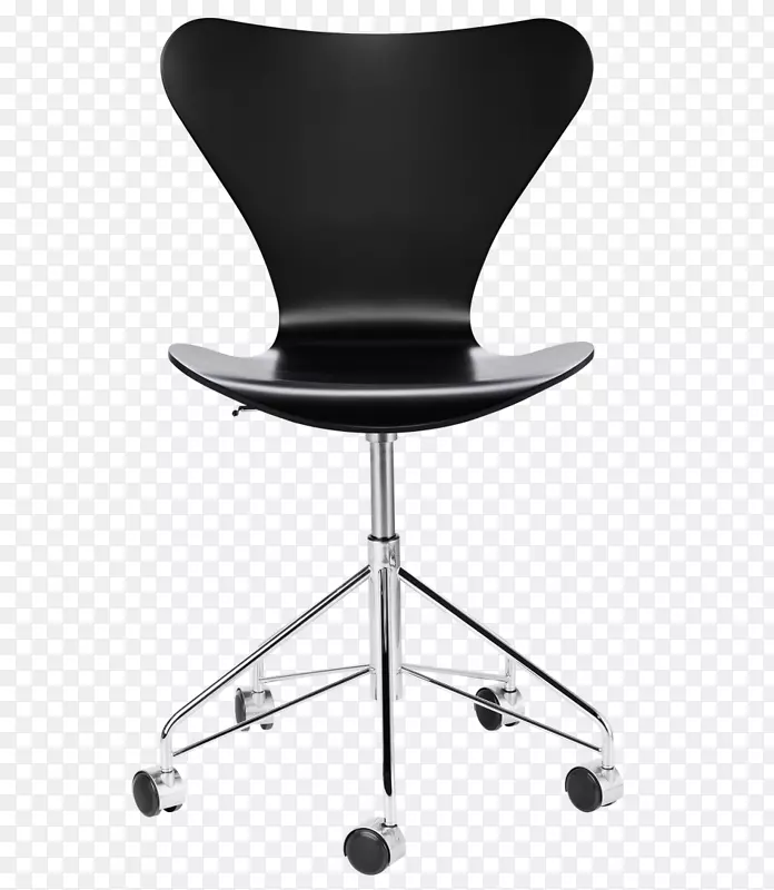 3107型椅子办公椅和桌椅Fritz Hansen-珠帘